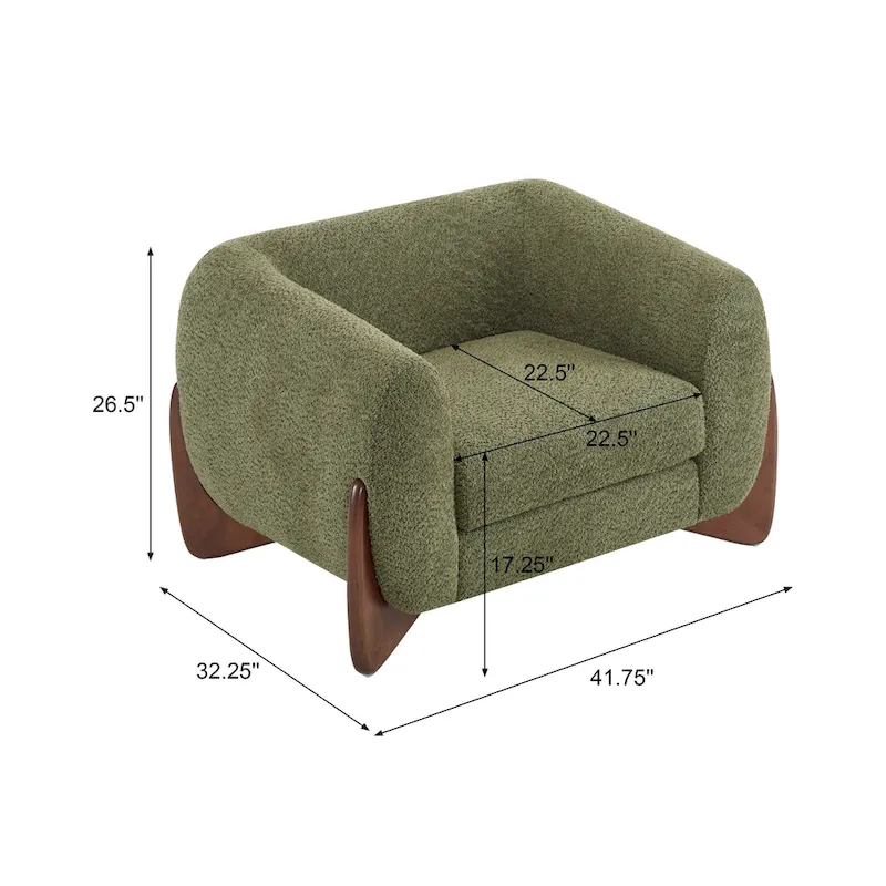 Tina Modern Upholstered Boucle Arm Club Chair by Christopher Knight Home