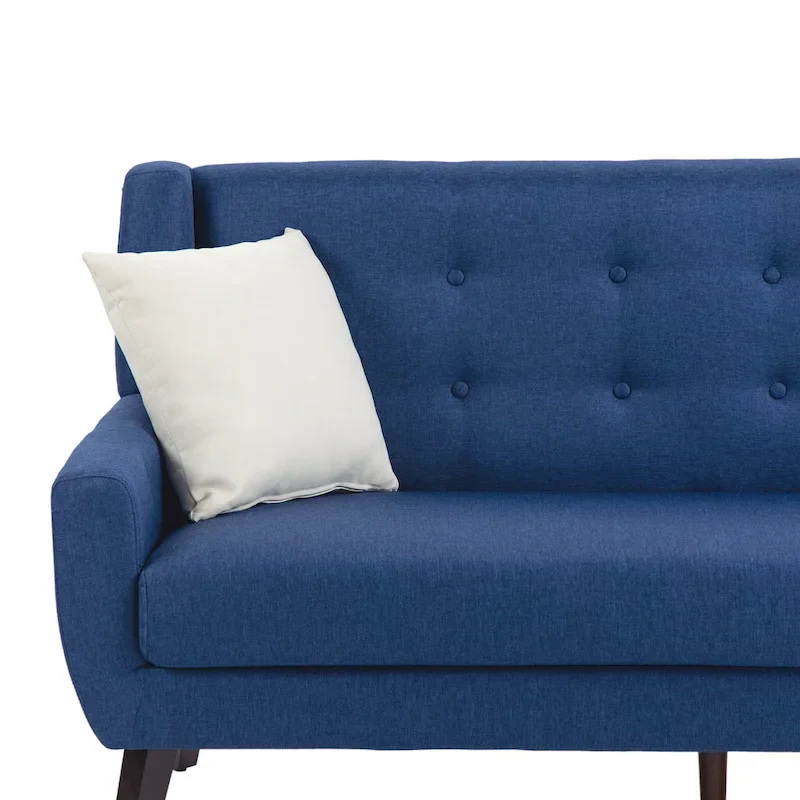 3-Piece Tufted Linen Loveseat & Armchair Set, Beige/Grey/Yellow/Blue/White/Light Blue, Seats 3+