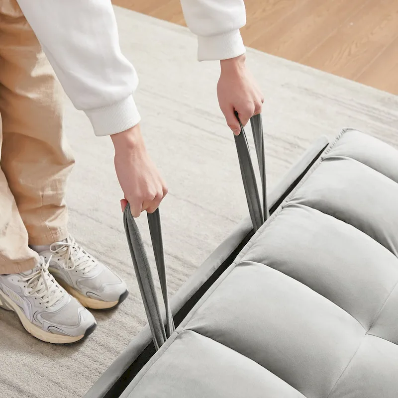 Velvet Convertible Loveseat Sofa Bed - 2 Seater Pullout