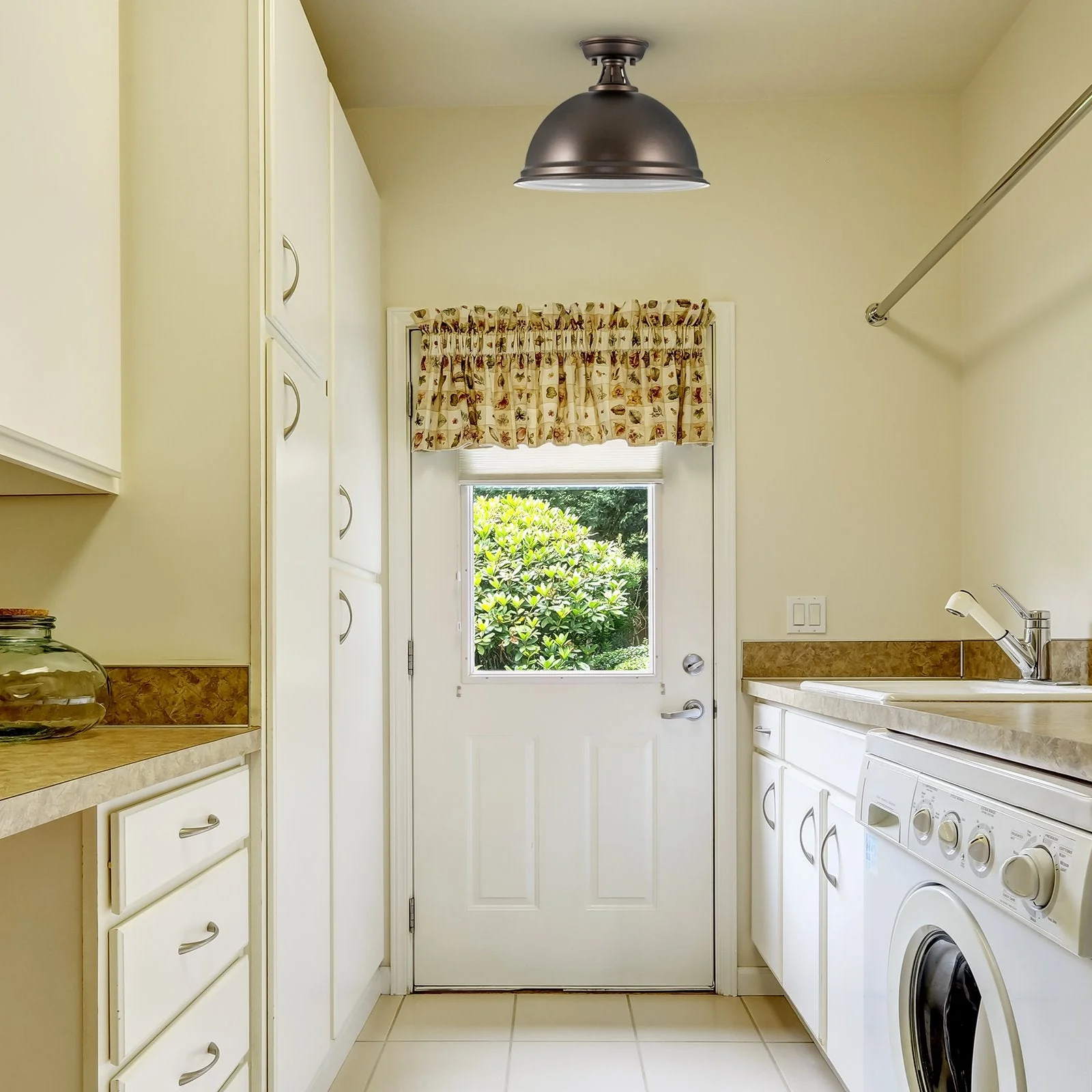 Belle 14 Modern Industrial Semi-Flush Mount Ceiling Light