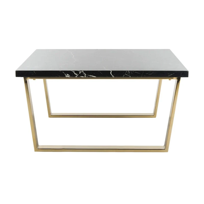 SAFAVIEH Bea Black/ Brass Square Coffee Table - 31.5 x 31.5 x 15.8 - 32Wx32Dx16H
