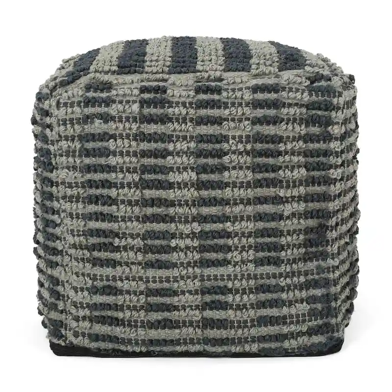 Wallsburg Boho Fabric Cube Pouf by Christopher Knight Home