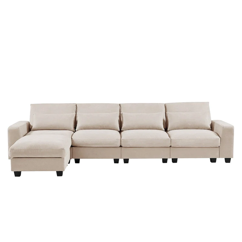 Merax Convertible Sofa Couch with Reversible Chaise