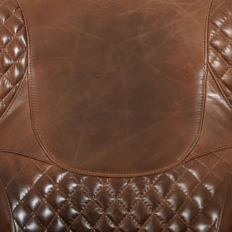 Pasargad Home Aspen Top Grain Leather Wing Chair, Brown - W31xD34.5xH33.5