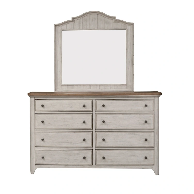 Farmhouse Reimagined Antique White 8-Drawer Dresser