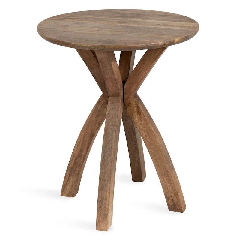 Round Wood Side Table