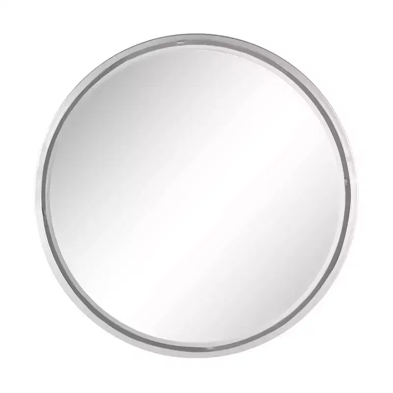 Contemporary Metal Wall Mirror Silver