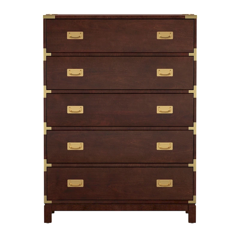 Kedric 5-Drawer Gold Accent Chest by iNSPIRE Q Bold