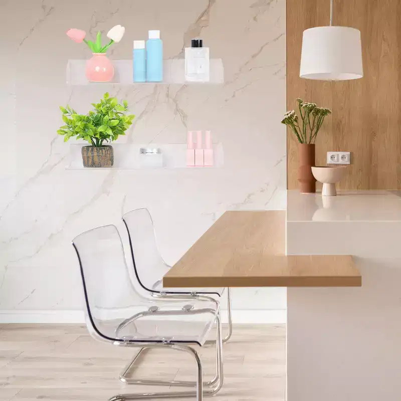 Clear Acrylic Floating Wall Shelf, 15