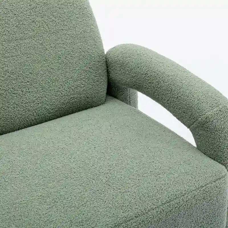 SEYNAR Mid-Century Modern Boucle 51  Solid Wood Curved Sofa