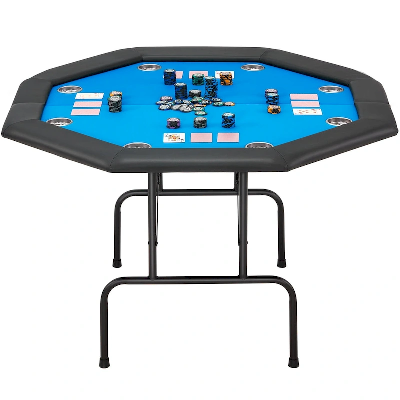 AVAWING 8 Players Game Poker Table Casino Leisure
