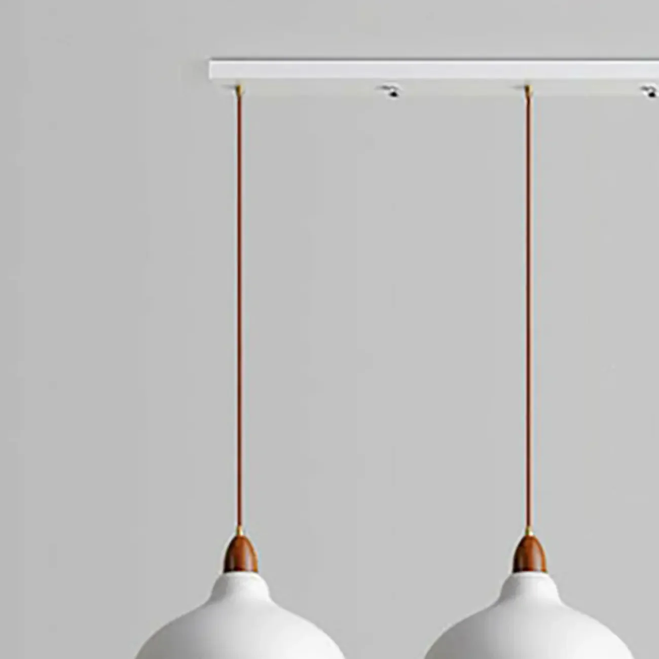 Modern White Metal Bowl Adjustable Kitchen Pendant Light