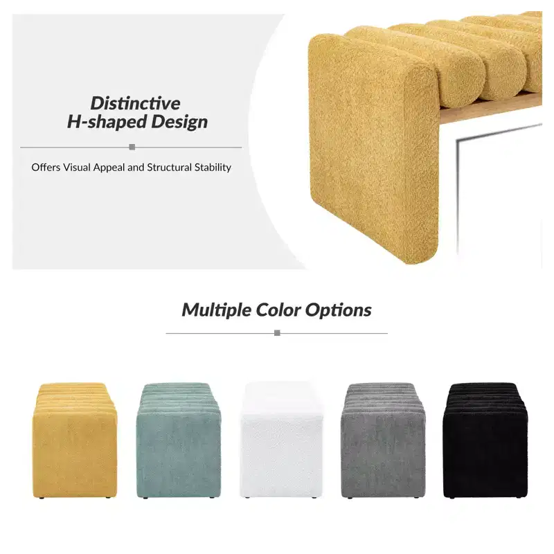 Alice Bench With Solid Wood Construction | HULALA HOME