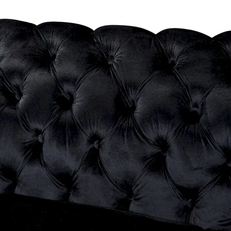 84 Luxury Chesterfield Velvet Sofa with Gold Trim