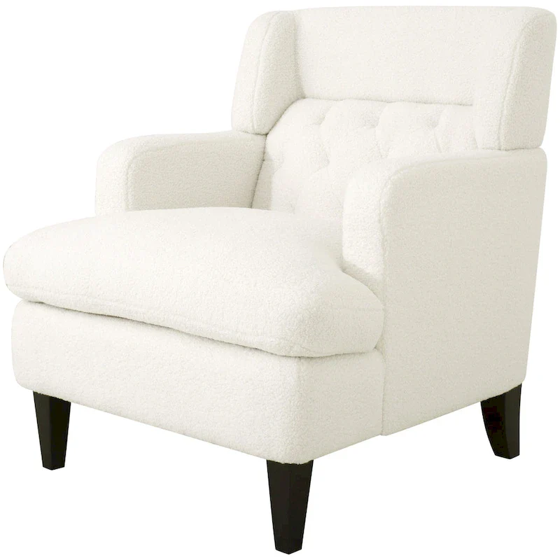 Modern Fabric Accent Chair with Cushion Back