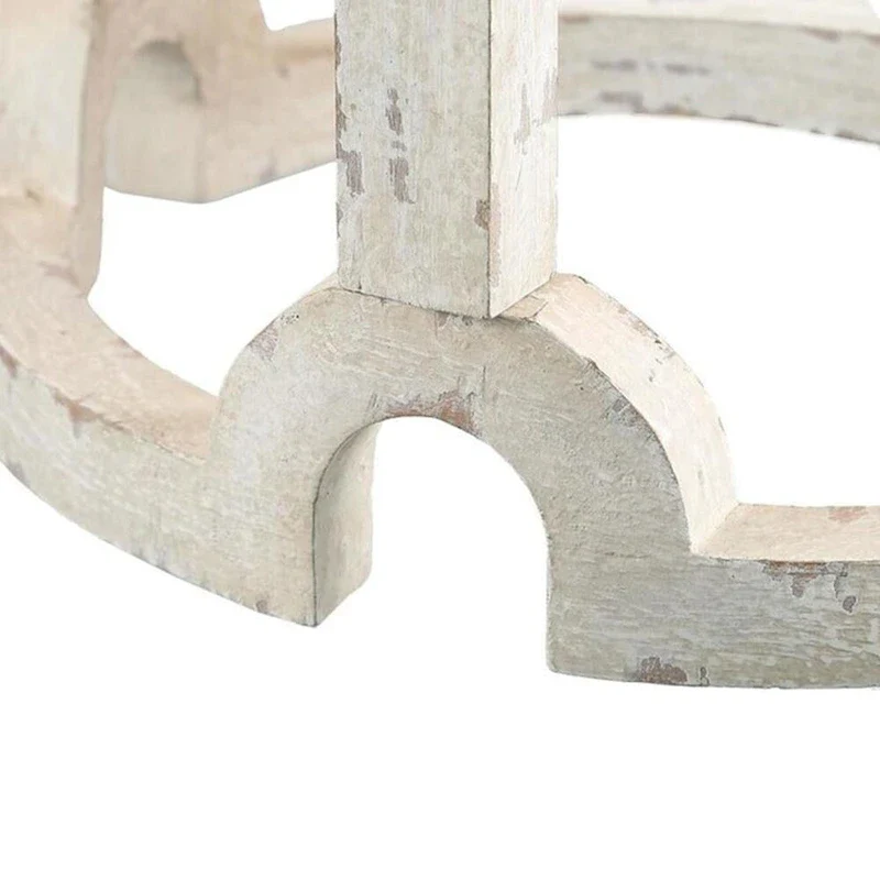 4-Light White Weathered Cylinder Lantern Chandelier - Whitewashed