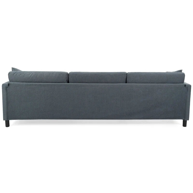 107.87 Removable Cushion 4-Seat Sectional Sofa with Movable Ottoman