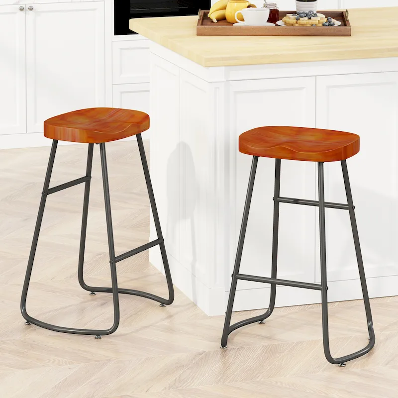 29.52  Stylish and Minimalist Bar Stools Set of 2, Counter Height Bar Stools, for Kitchen Island, Coffee Shop, Bar, Home Balcony