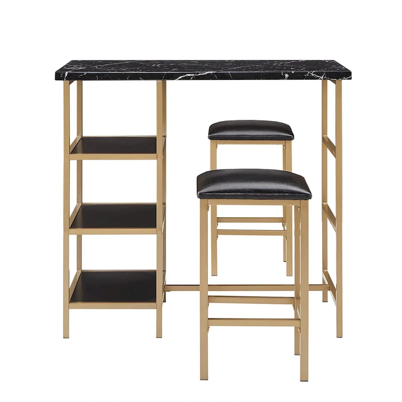 Ainsley Faux Marble Counter Height 3-piece Dining Set by iNSPIRE Q Modern