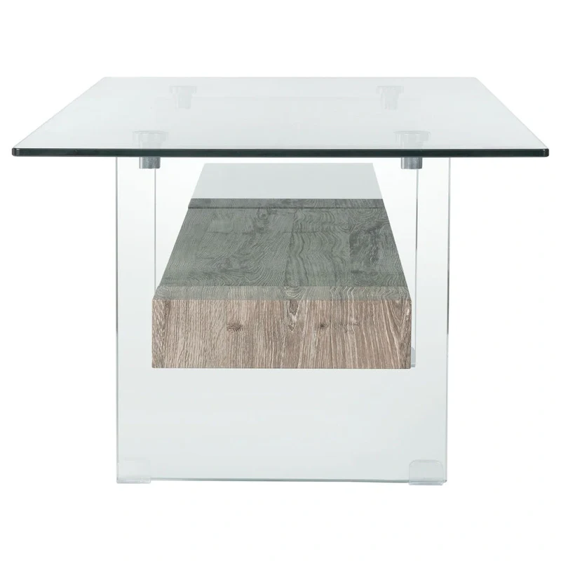 SAFAVIEH Gennie Modern Glass Coffee Table - 43.3  x 23.6  x 16.5  - 43Wx24Dx17H