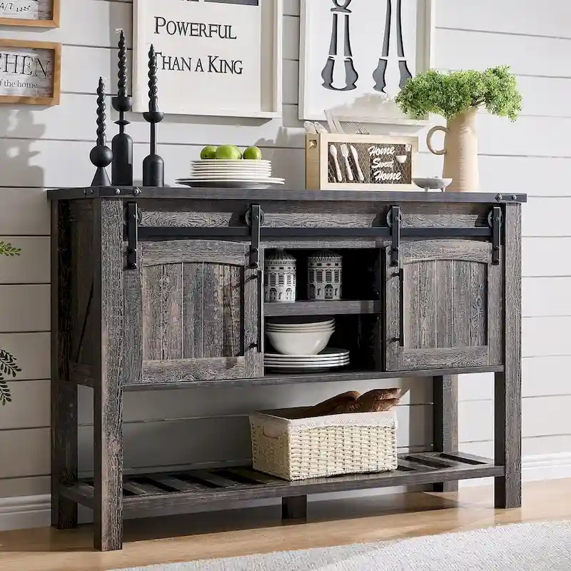 Farmhouse Entryway Table, Rustic Console Table, Wood Sofa Table