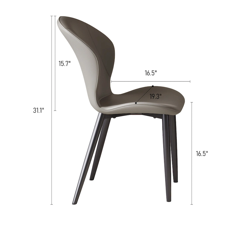 Set of 3/6/9/12 PU Leather Modern Dining Chairs - Comfortable, Easy-to-Clean, Contemporary Design for Kitchen or Dining Room