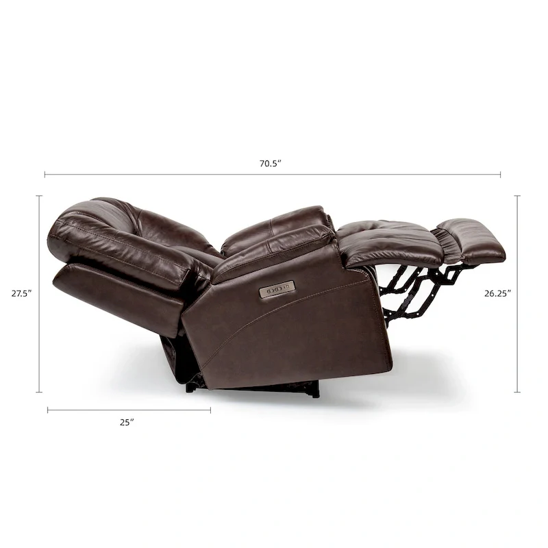 Genuine Top Grain Adjustable Headrest Extendable Footrest Zero Gravity Reclin Power Recliner
