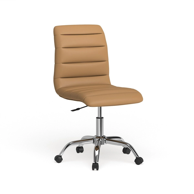 Ripple Armless Mid Back Vinyl Office Chair