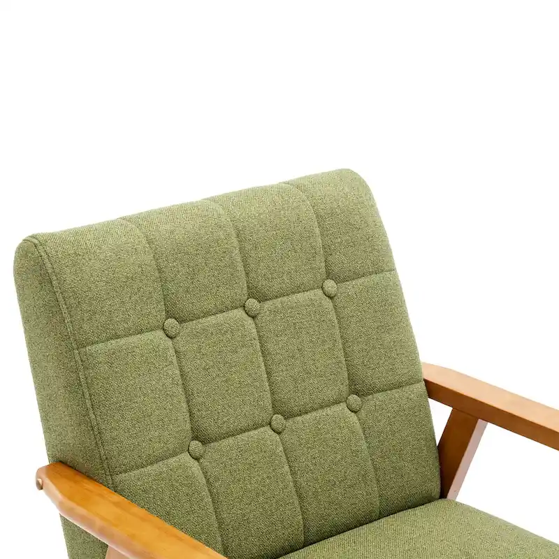 28.74 Tufted Accent Chair with Solid Wood Frame