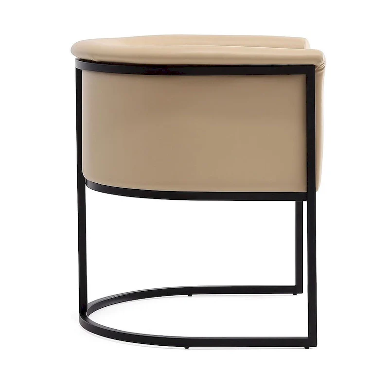 Faux Leather Dining Chairs Set of 2 - Pebble/White/Saddle/Tan/Black