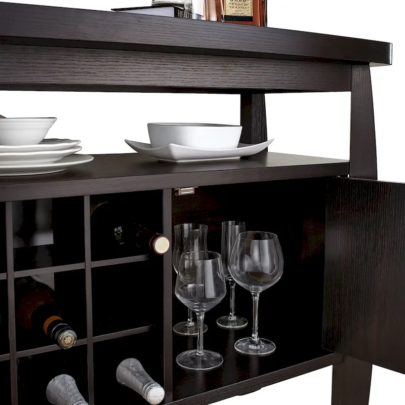 51-inch Cappuccino 1-shelf Buffet Table