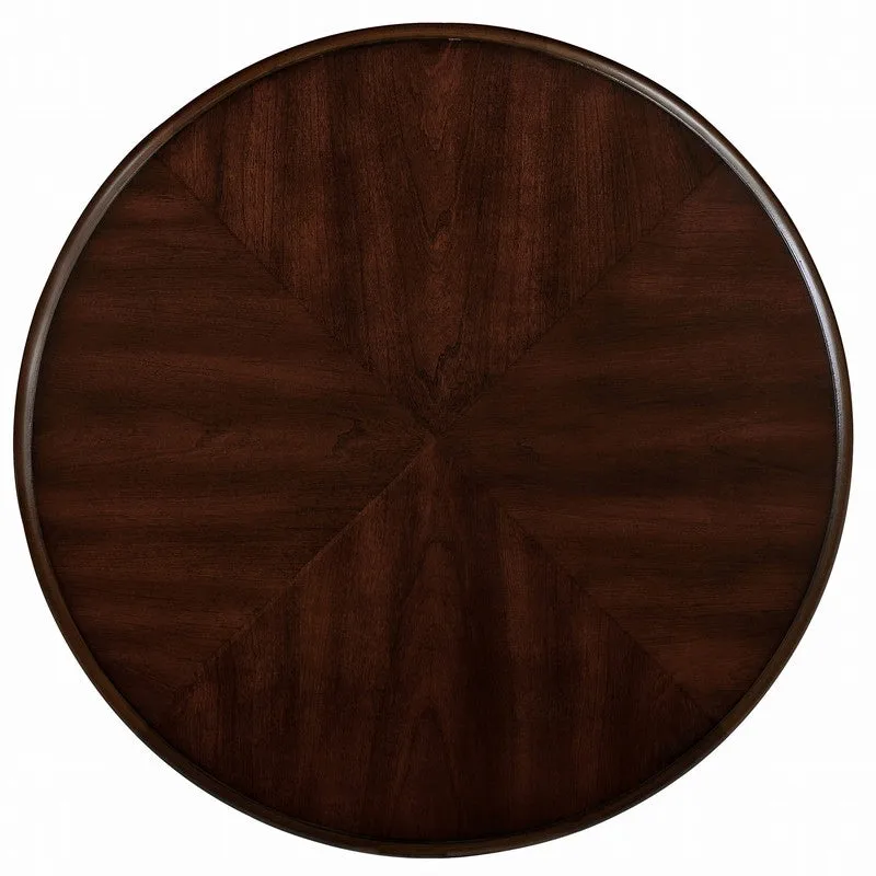 22-Inch Round End Table with Lower Shelf