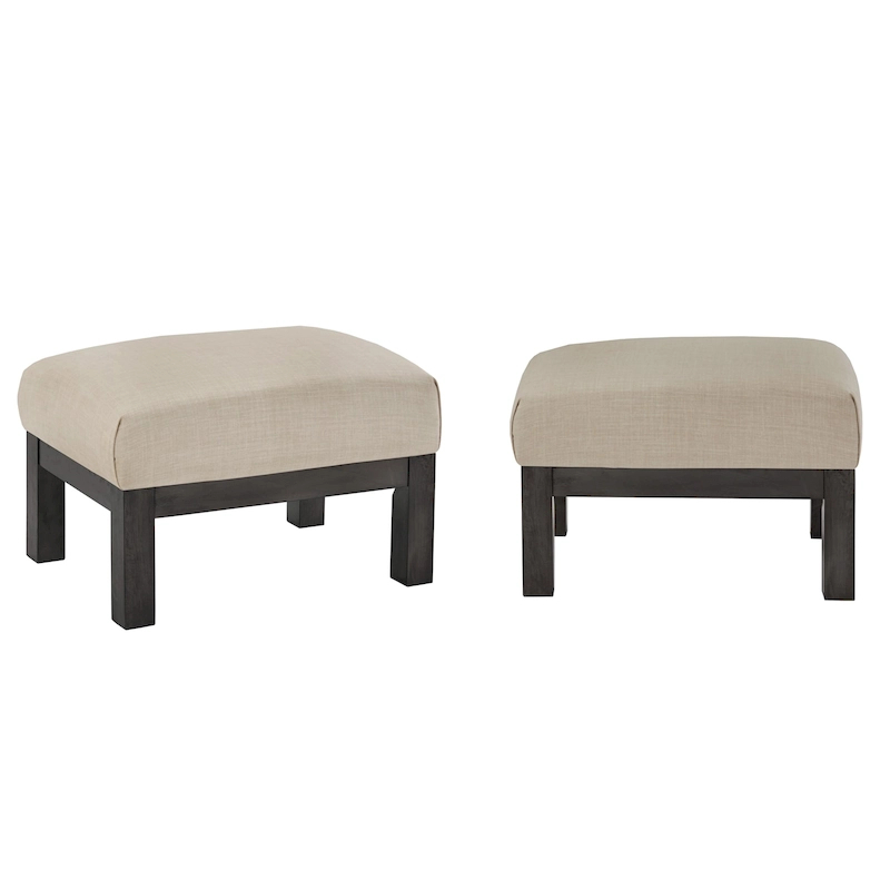 Sigulda Mission-Style Wood Ottoman