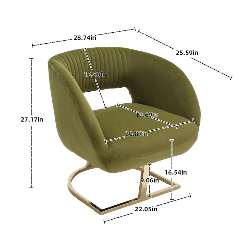 Upholstered Tufted Living Room Chair