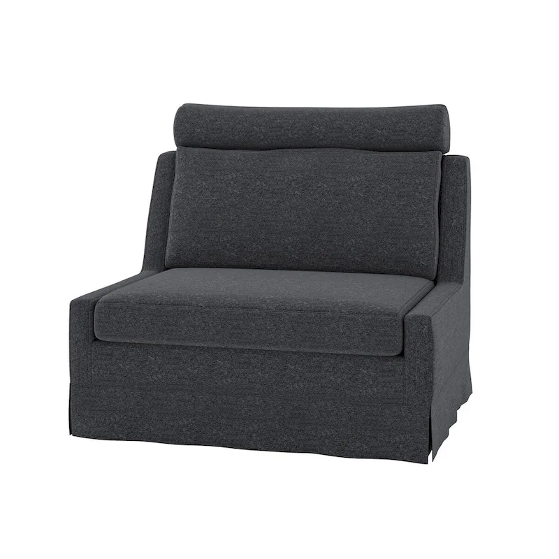 Anne 45 W Modern Slipcovered Chair with Ottoman by HULALA HOME