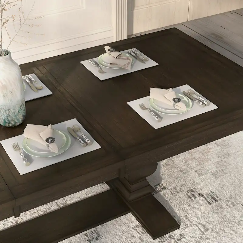 The Gray Barn Ruddy Road Espresso 94-inch Wood Expandable Dining Table