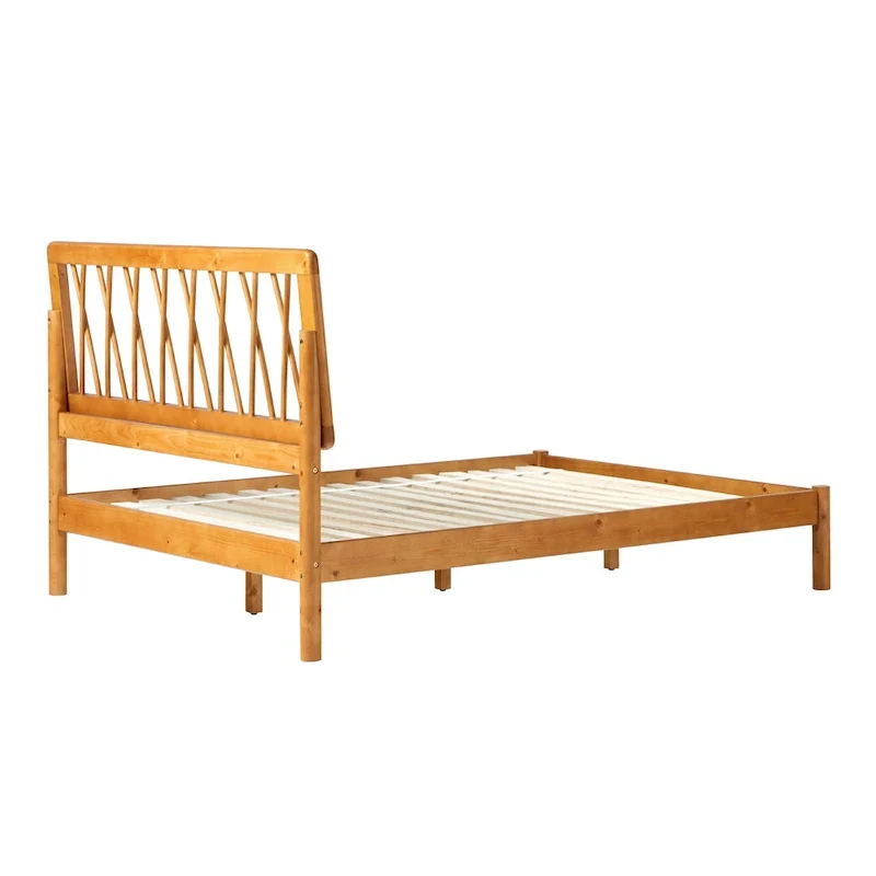 X Spindle Solid Wood Full Bed