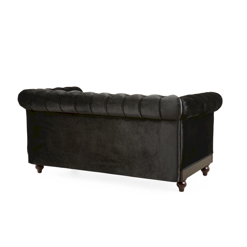 Eviva Chesterfield Velvet Loveseat Sofa by Christopher Knight Home