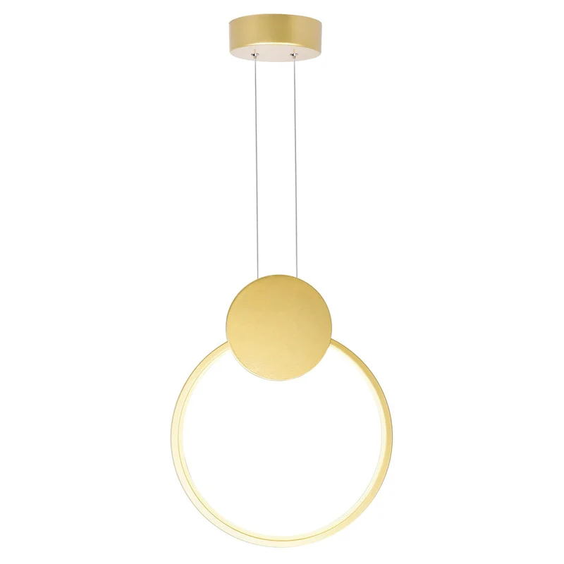 Pulley 10 in LED Satin Gold Mini Pendant - Satin Gold
