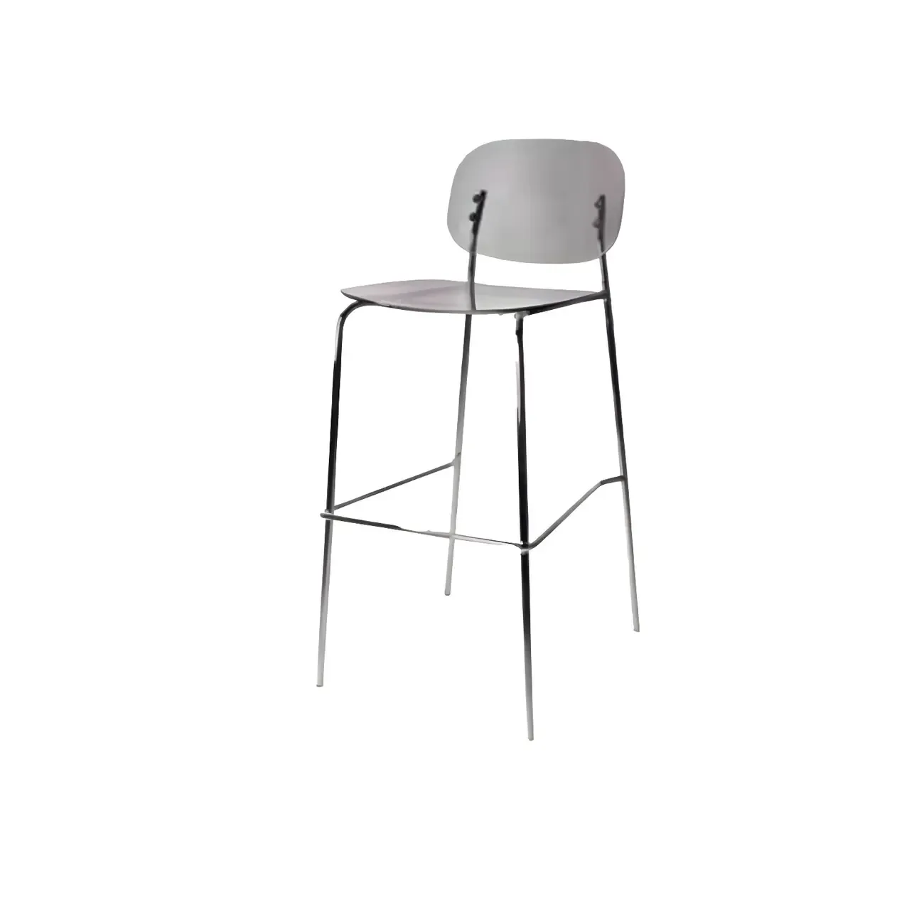 Scandinavian Square Seat Counter Height Acrylic Bar Stools