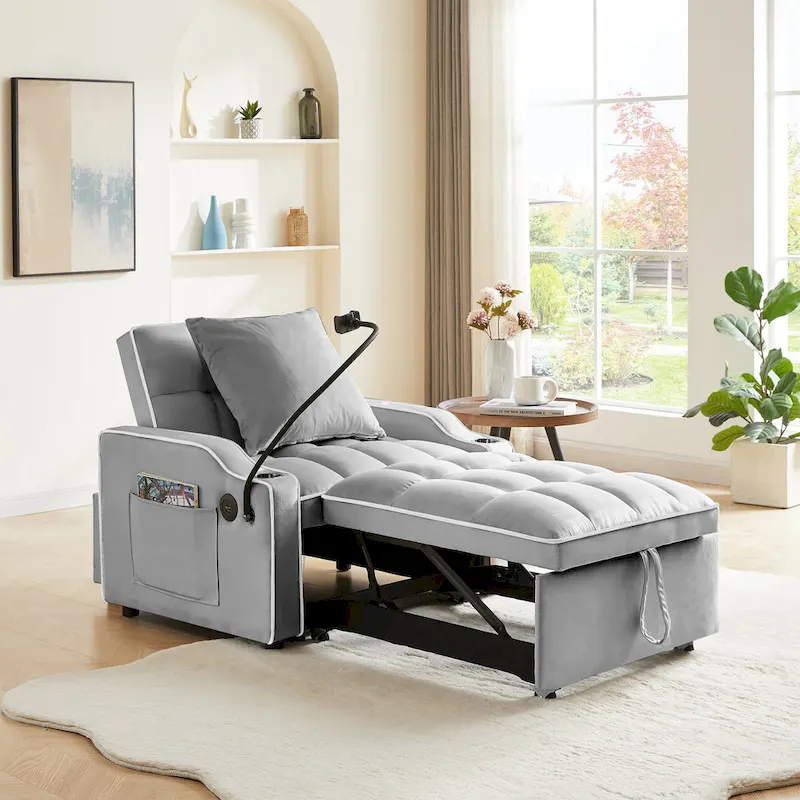 Convertible Sleeper Chair Sofa Bed Adjustable