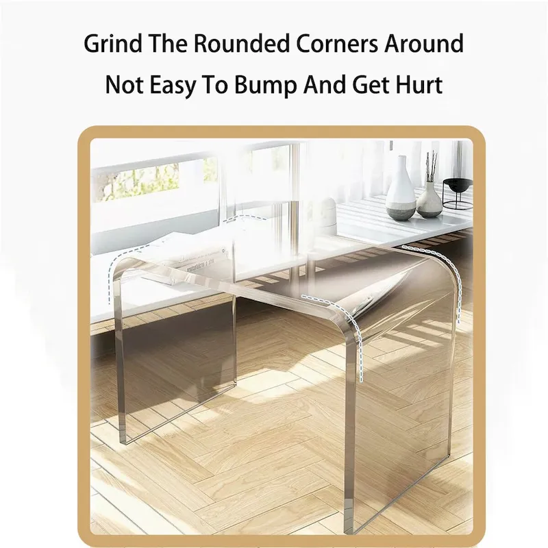 Acrylic Sofa Side C Shaped Table