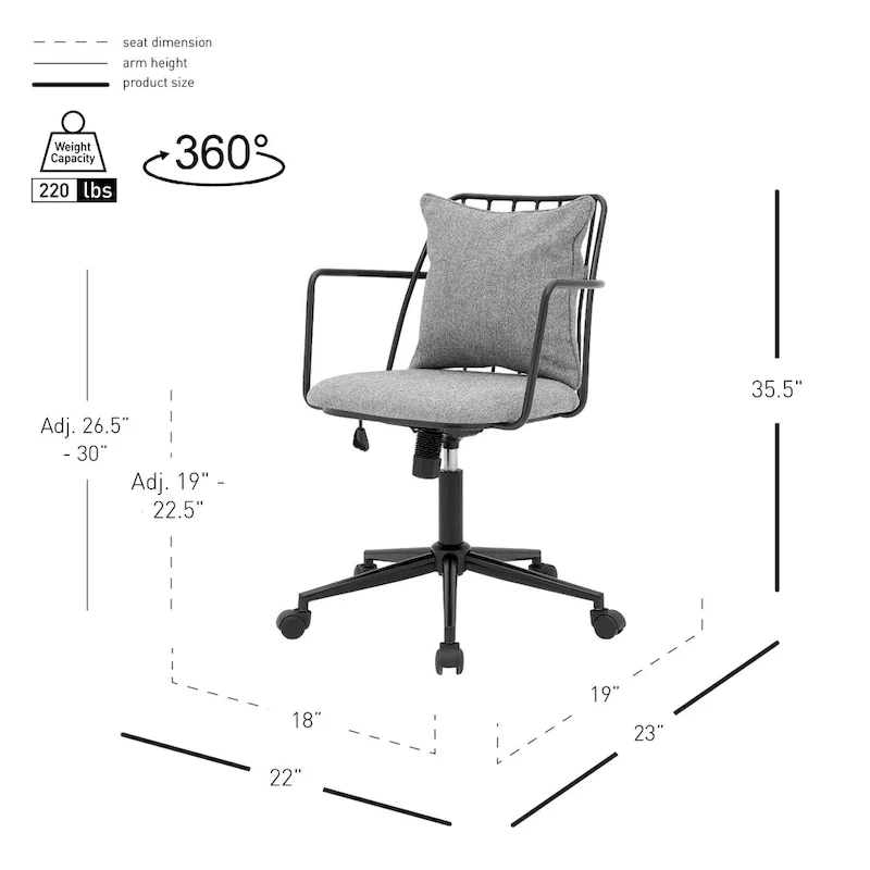 Edison KD Fabric Office Chair