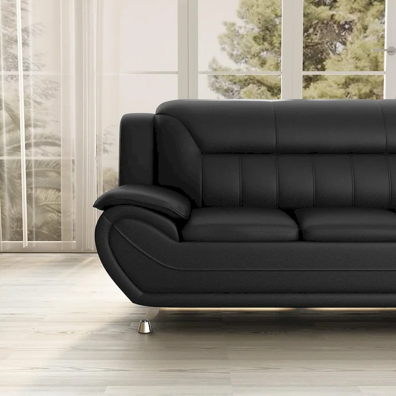 Sanuel 79.2 Faux Leather Pillow Top Arm Sofa