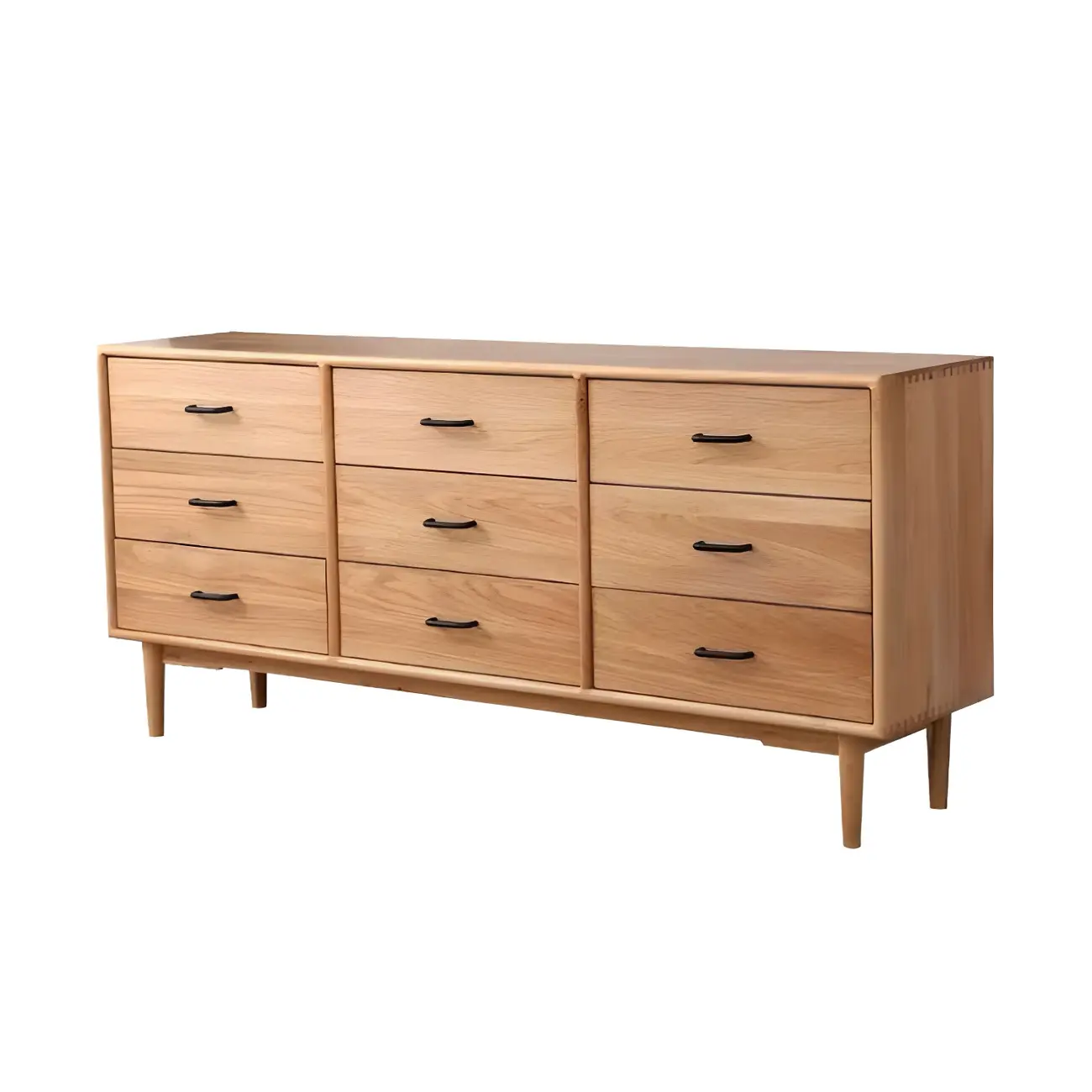 Classic Pine Wood Natural Double Dresser
