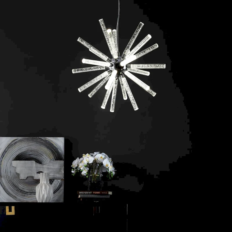 SAFAVIEH Lighting Gerfriede 84-inch Modern Sputnik Adjustable LED Pendant - 19  W x 19  L x 22-84  H