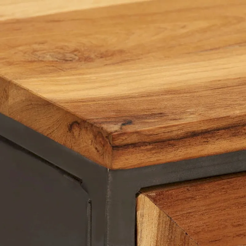 vidaXL Sideboard Recycled Teak and Steel 25.6x11.8x27.6