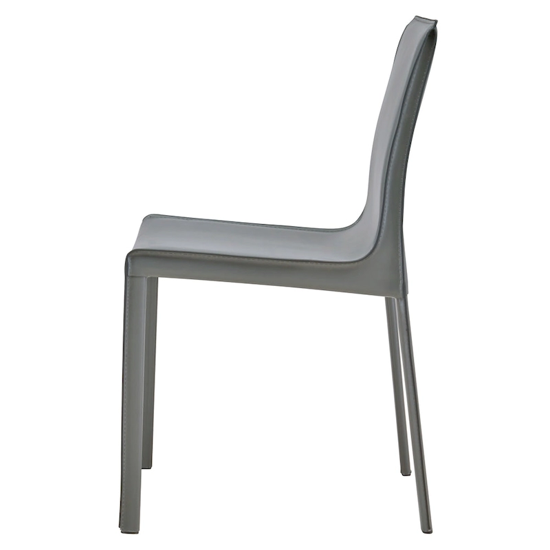 Gervin Recycled Leather Chair,Set of 2