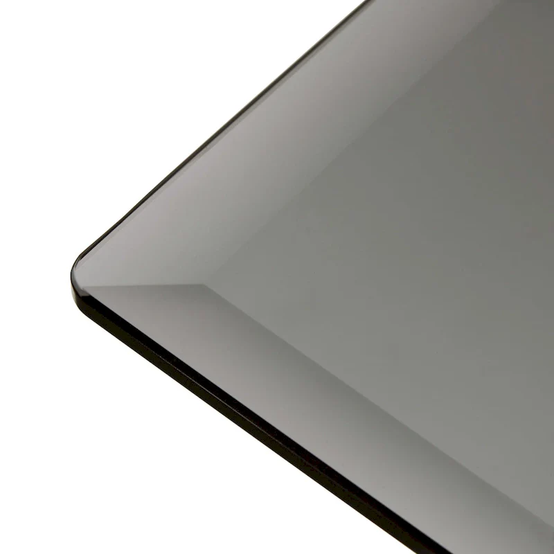 Marfa 69 Black Metal Gray Glass 6-person Dining Table by iNSPIRE Q Modern