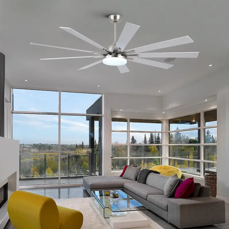 72 in.W Integrated LED Smart Ceiling Fan with Remote Control
